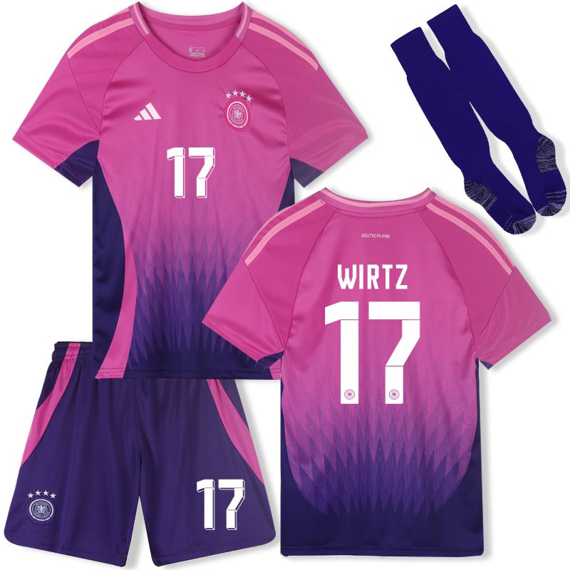 DFB Auswärtstrikot Kinder EM 2024 Trikot mit Aufdruck WIRTZ 17