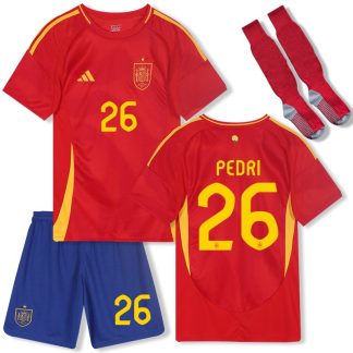 Pedri 26 Spanien Heimtrikot für Kinder für die Saison 2024/25