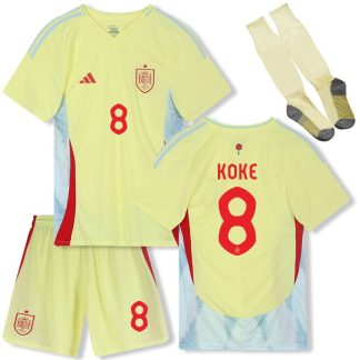 Personalisiertes Kinder-Auswärtstrikot Spanien EURO 2024 - KOKE 8