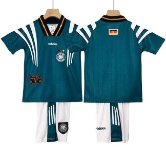 Deutschland DFB Auswärtstrikot Retro Kinder Trikot 1996 - Grün