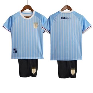 Uruguay Heim Trikot 2024-2025 Blau Trikotsatz für Kinder