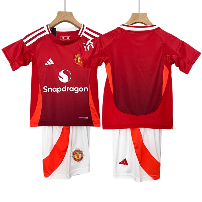 Fussballtrikot Manchester United Kinder Heimtrikot 2024/25 Trikotsatz