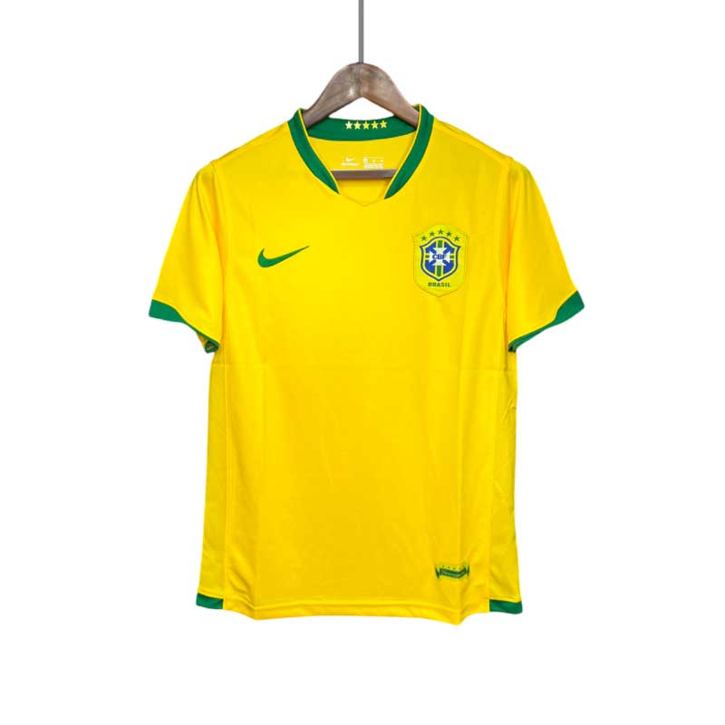 Brasilien Retro Heimtrikot WM 2006 Vintage Fußballtrikot - Gelb